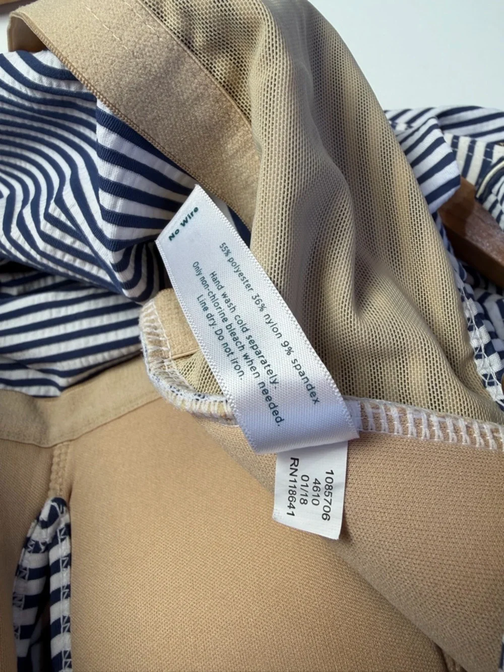 Swim by Cacique Striped Navy & White Two-Piece Skirt Set - Picture 12 of 14